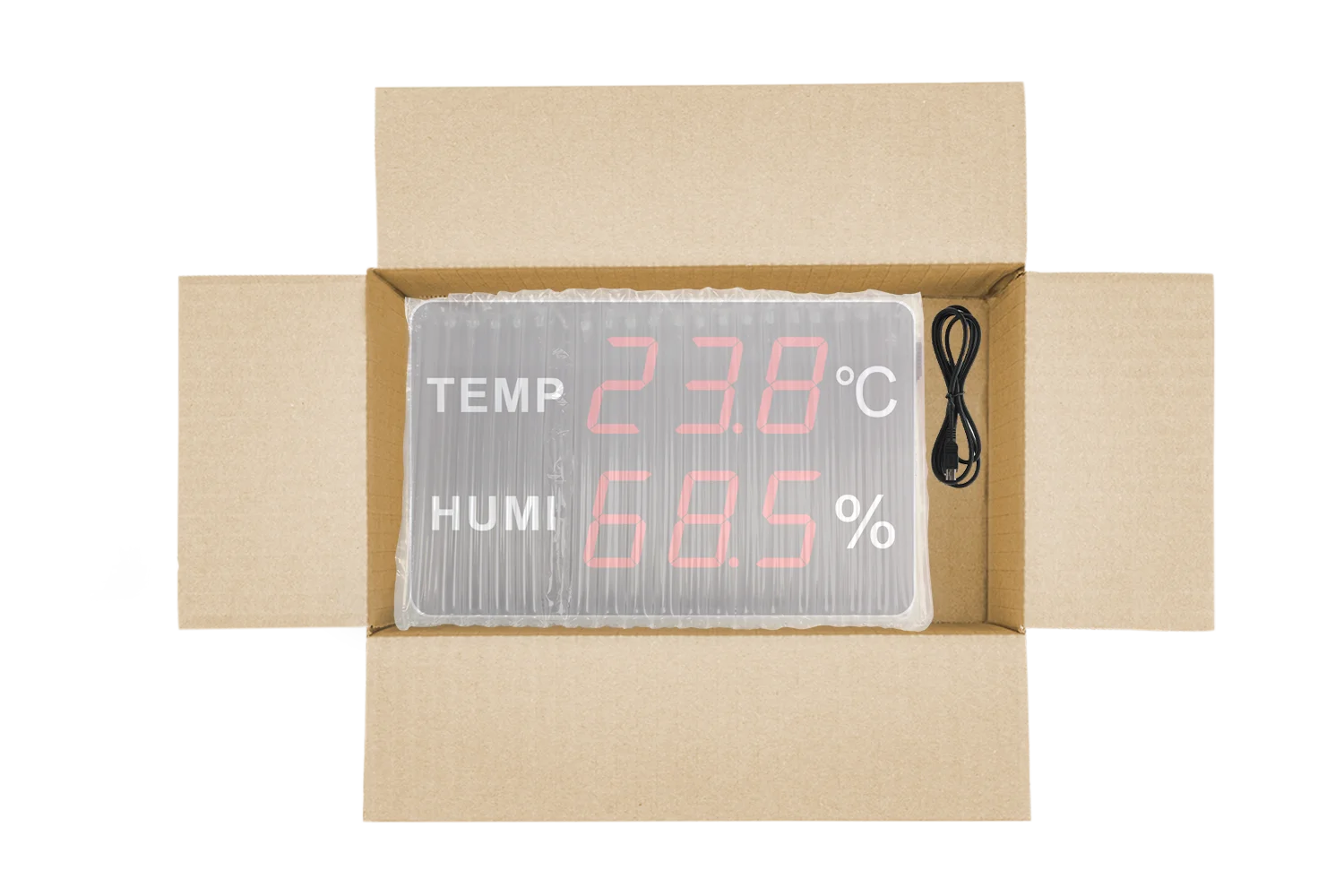 Horloge Murale Numérique Géante JEVX Avec Température Calendrier - LED Rouge XXL