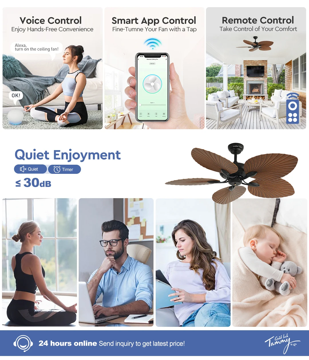 Ceiling Fan, 1stshine, 35W, Plastic - detail 12