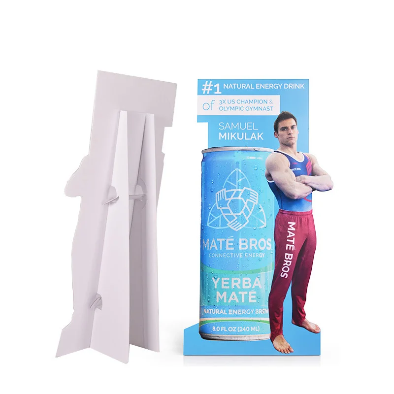 Custom Creative Advertising Lifesize Human Shape Eco-Friendly Cardboard Cutout Eye-Catching Floor Display for Promotions