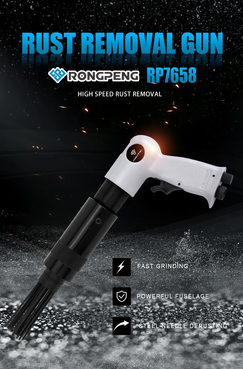 Rongpeng Rp7658 Pneumatic Air Needle Scalers Rust Removal Gun Air