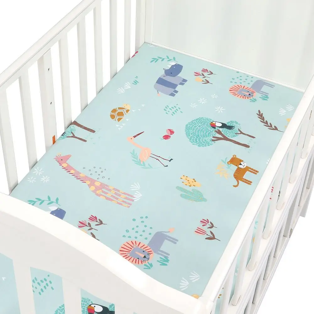 Hot sale baby crib bamboo cotton mattress protector waterproof