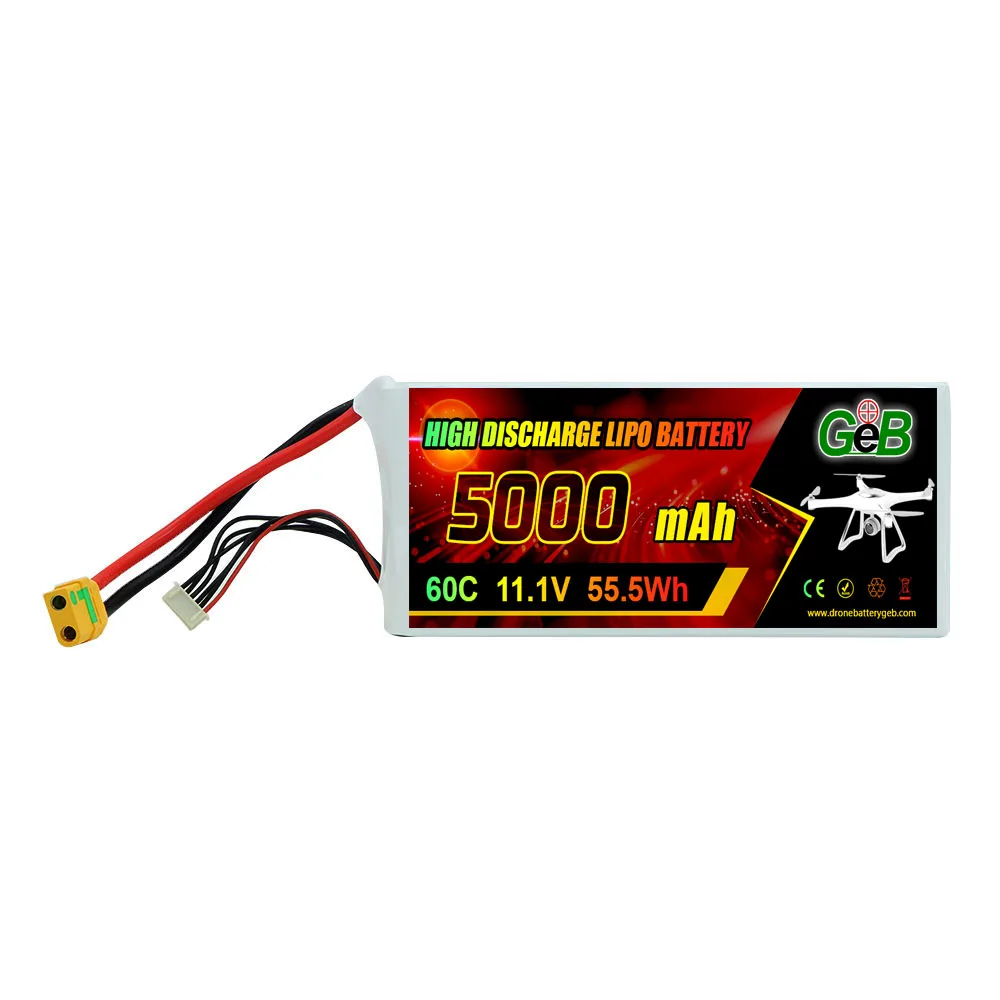 Pin tốc độ cao 3.7V 7.4V 12V 14.8V 22.2V 25C 30C 5000mAh UAV Pin Lithium polymer tốc độ cao Pin Li-ion