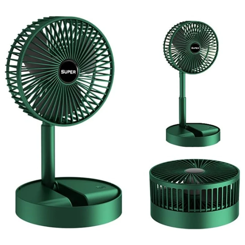 2024 Folding Portable Fan Floor Standing Fan Mini  USB Rechargeable Wireless Telescopic Fans with Promotional Gift Box-st