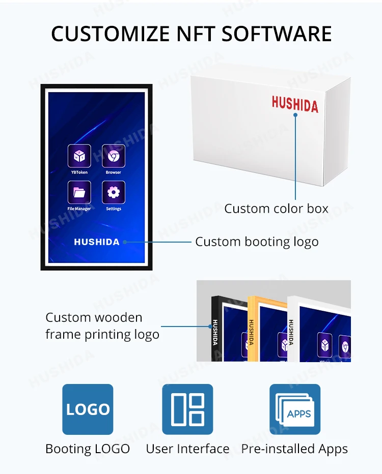 Advertising Nft Digital Frame Display Hot Sale 21 43 55 Inch Digital