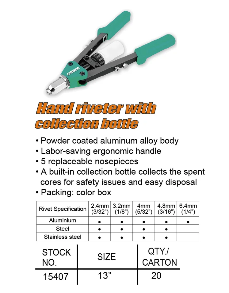 PROWIN Industrial Level Heavy Duty Double Hand Rivet Nut Tool Rivet Nut ...