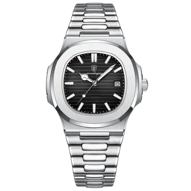 POEDAGAR Man Watches Luxury Waterproof Stainless Steel Watch for Men Luminous Mens Quart aperçu 8