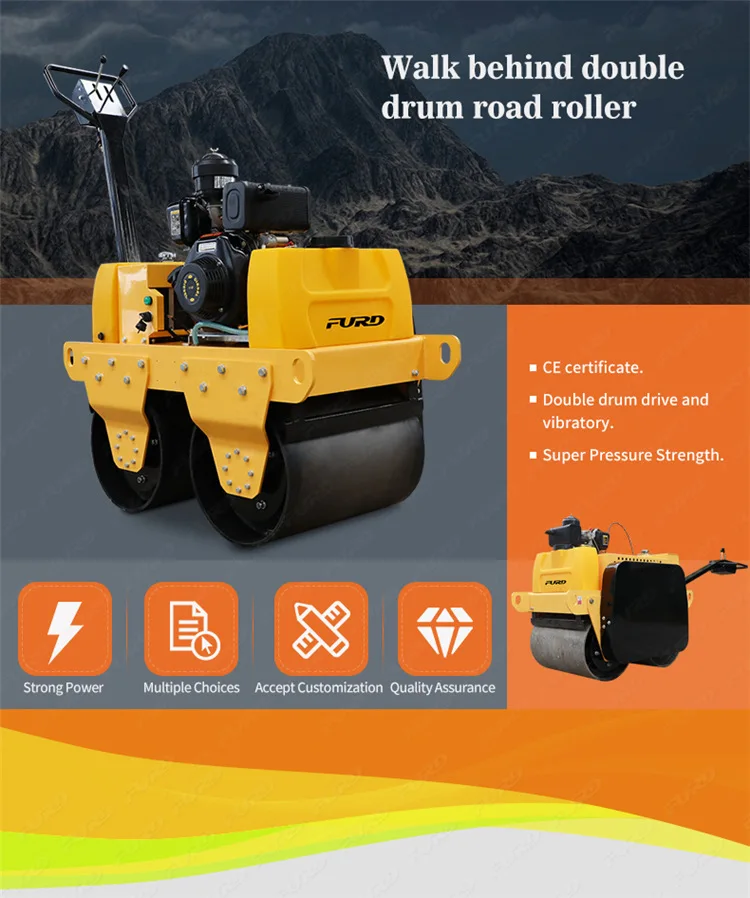 550kg Hydrostatic Drive Roller Hand Roller Compactor Fylj-S600c - China Hand  Roller Compactor, Hydrostatic Drive Roller