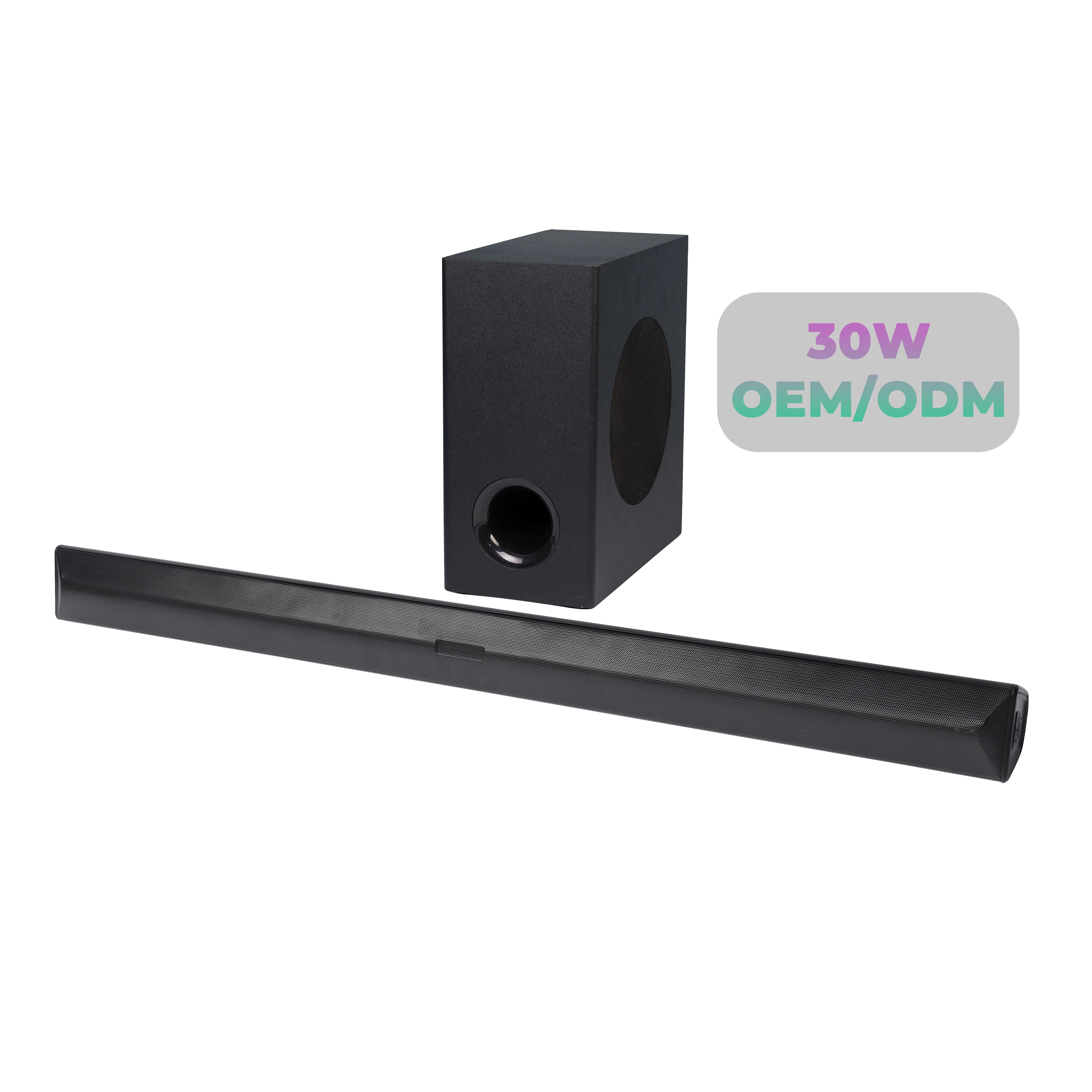 Hot Selling Sound Bar with Subwoofer 100W High Quality Led Bluetooth  SoundBar Speaker Wood Home Theatre System for Tv Pc
