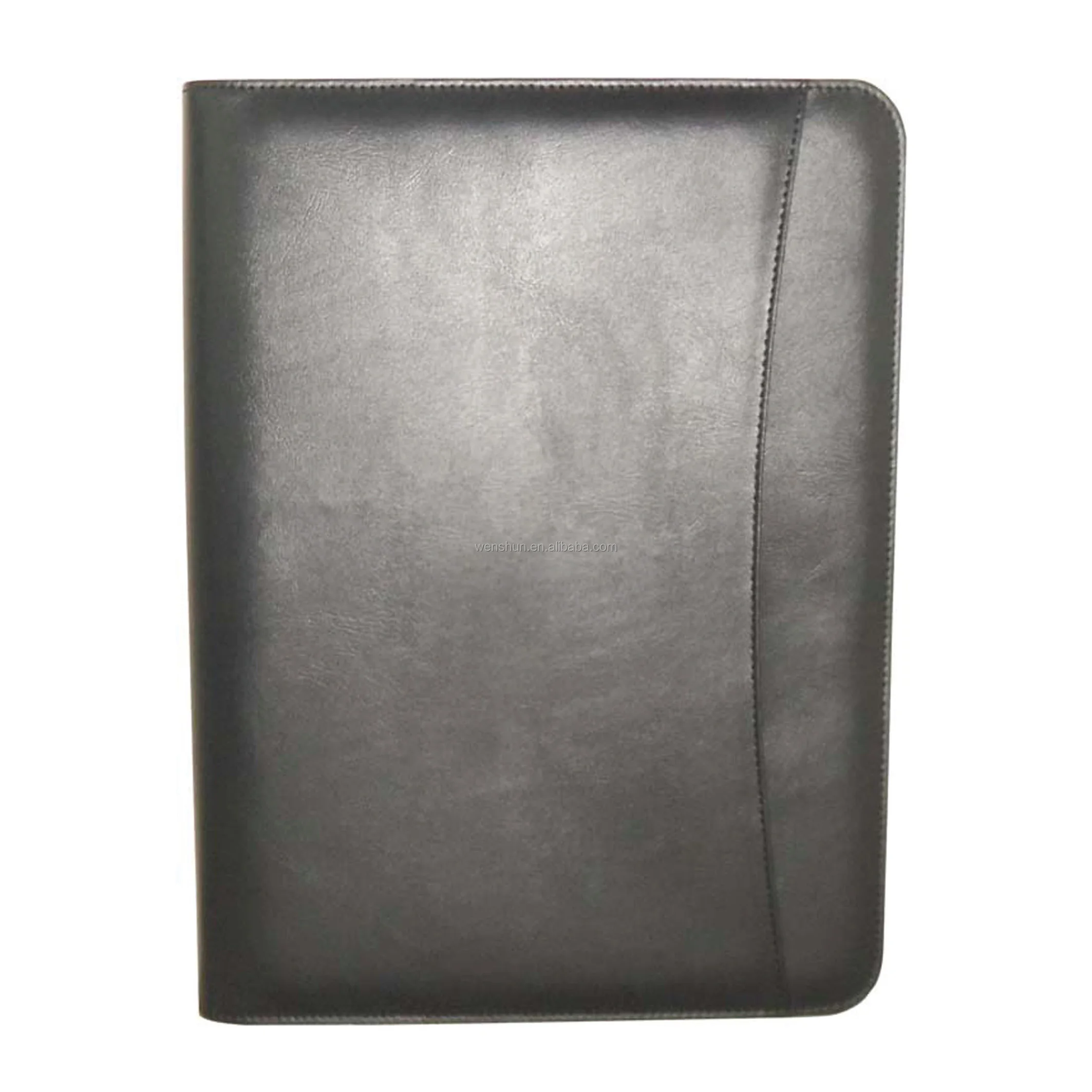 Personalized A4 PU Leather 3 Ring Binder Conference File Folder with Calculator