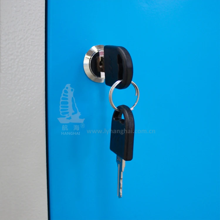 Blue Metal Storage Cabinet Horse Tack locker 2 Door Lockable Steel Locker for staff