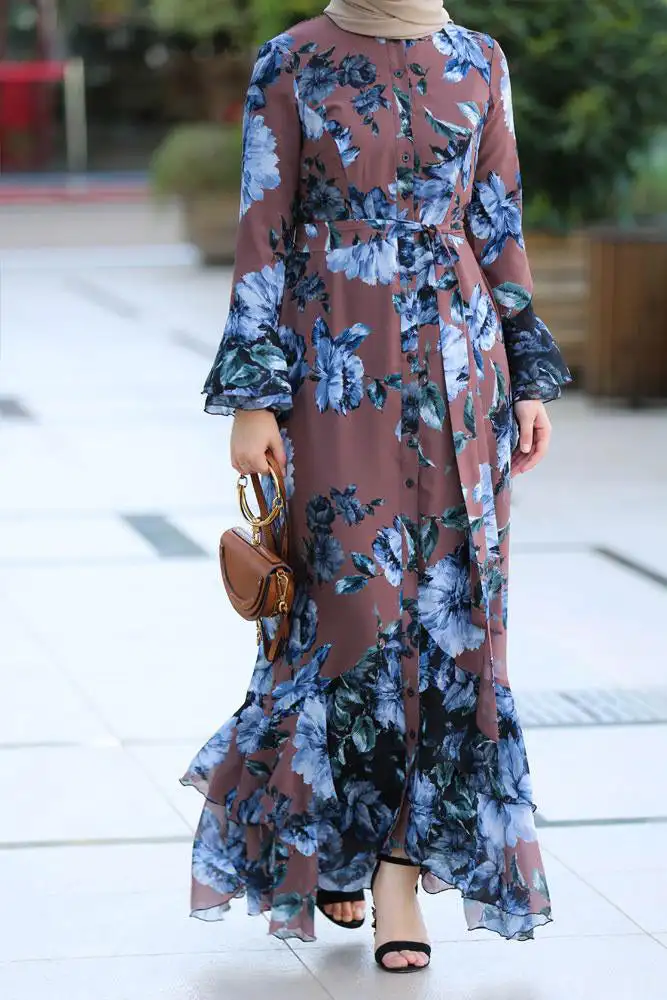 2023 New Modest Dress Chiffon Maxi Long Dress Islamic Clothing - Buy ...