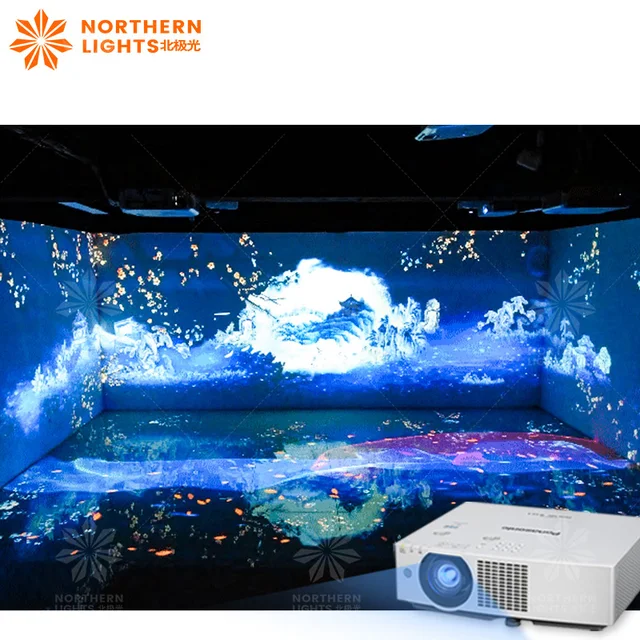 Immersive Ocean World Projection 3D Indoor Immersive On Floor/Wall Interactive Projection 6000 Lumen Holographic Projection