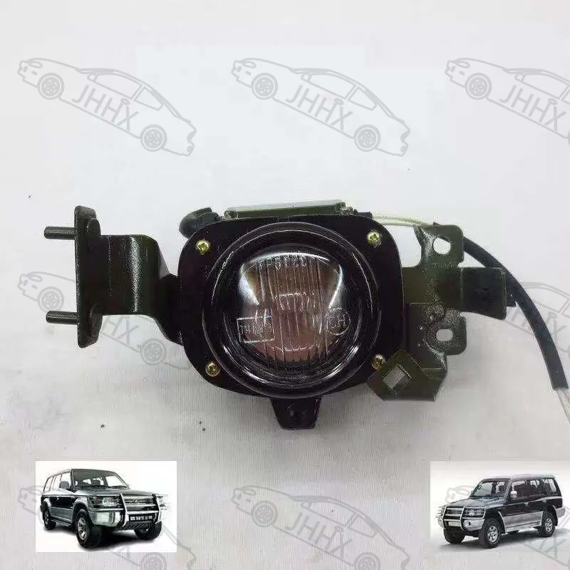 フォグランプカバー付き車フロントバンパーフォグライト三菱PAJERO V32