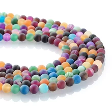 Natural Round Stone Beads Genuine Real Stones Beading Loose Gemstone DIY for Bracelet Necklace Earrings Jewelry Making