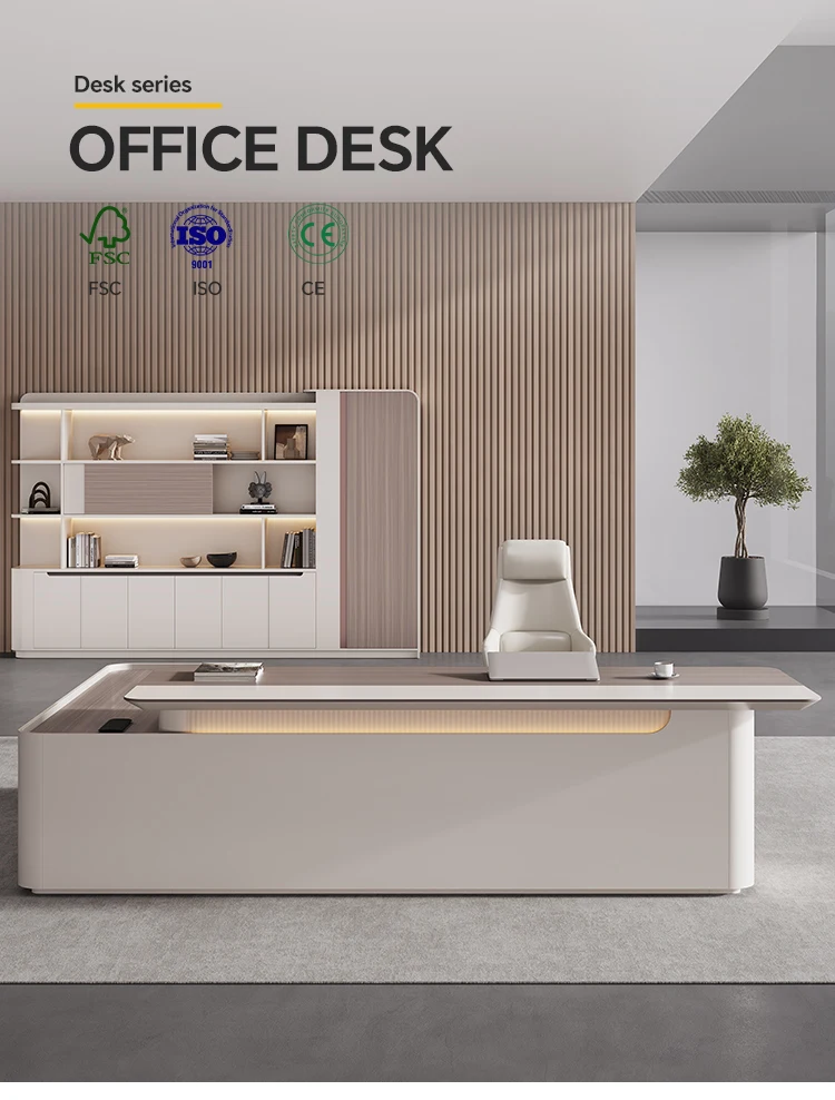Modern Luxury L-Shaped Commercial Furniture Executive Office Desk