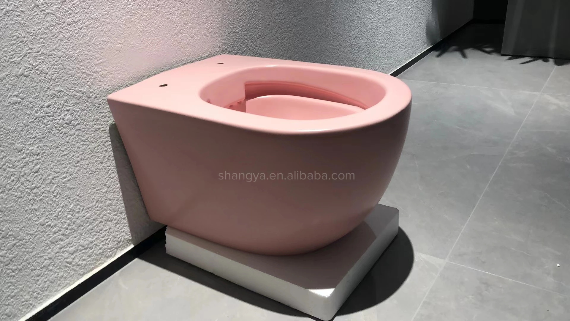 Square matt color high quality modern sanitary ware p trap rimless wall mounted wc ceramic wall hung toilet manufacture