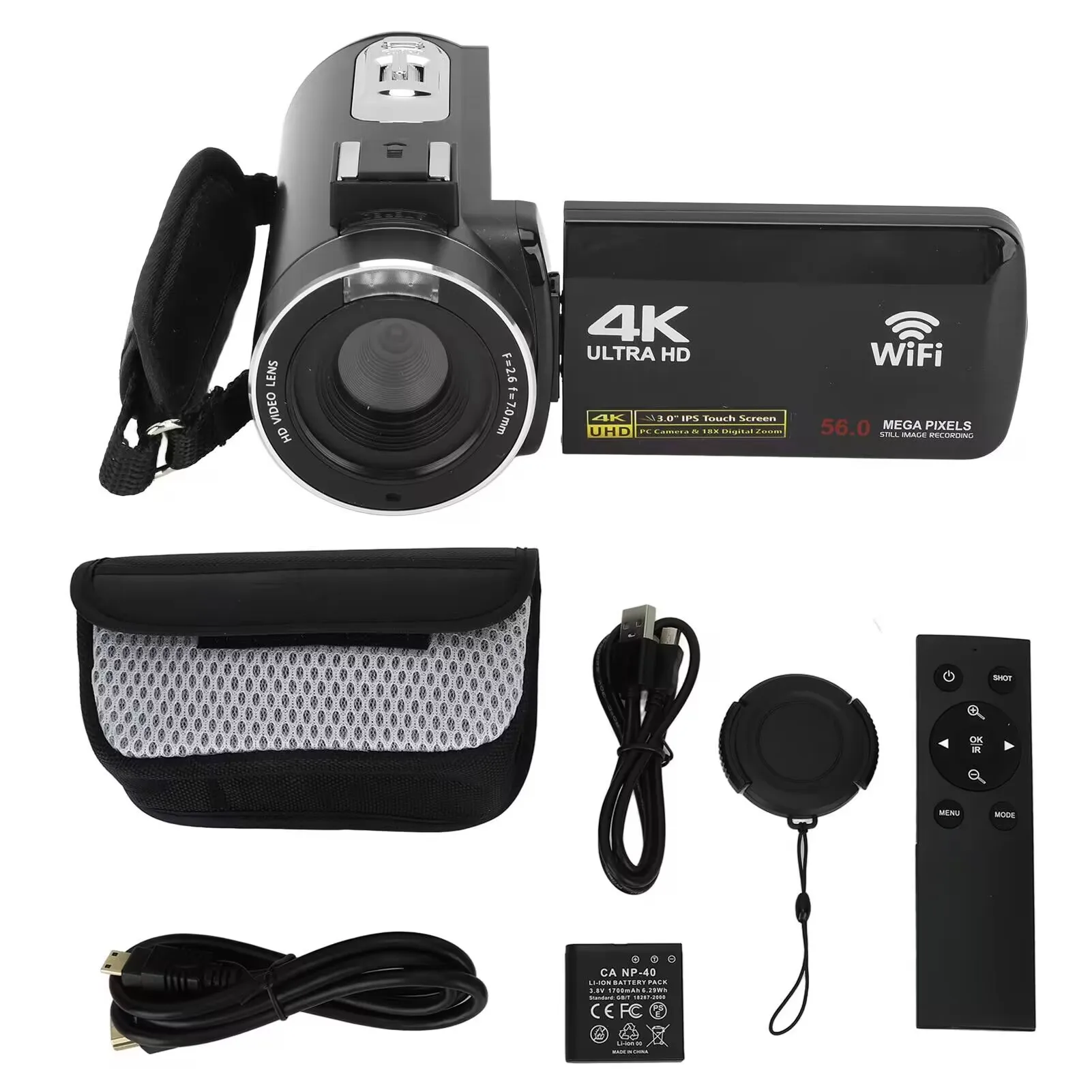 Video good camera4K 3-in touch screen 56.0 megapixels