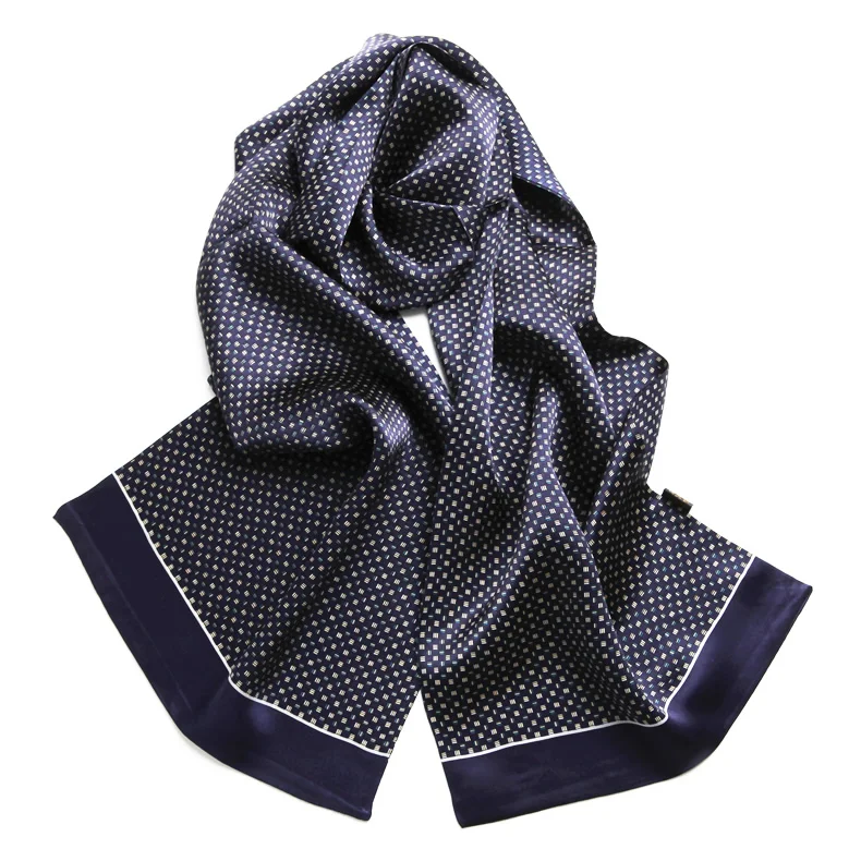 High End Mens Custom Digital Print Silk Satin Scarf Silk Scarf for Men
