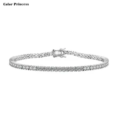 Jewelry Manufacturer Silver 925 2.5mm Round White CZ Tennis Bracelet for women