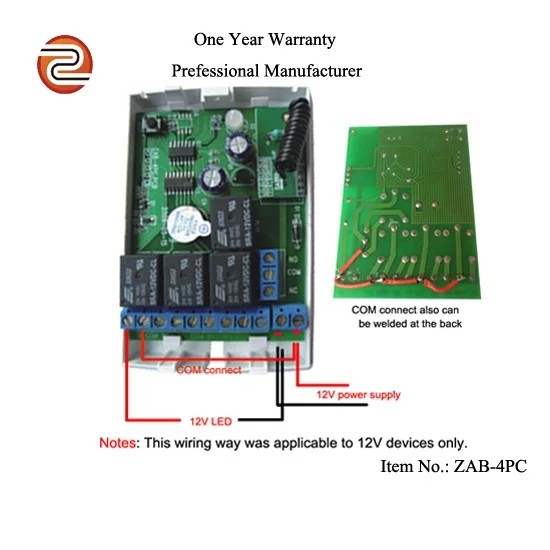 Long Range Rf Remote Controller 433Mhz Water Pump Relay Remote Control ...