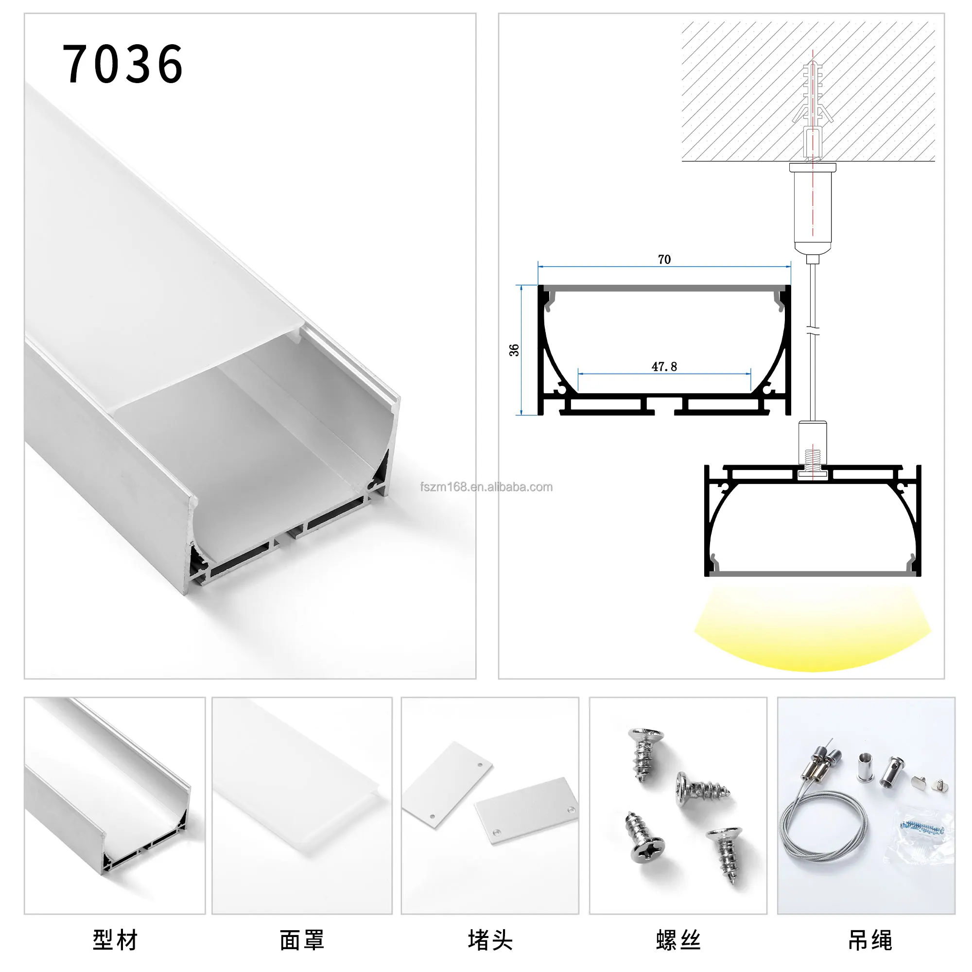 4084 Up And Down Both Side Double Walled 40mm Wide Led Light Bar