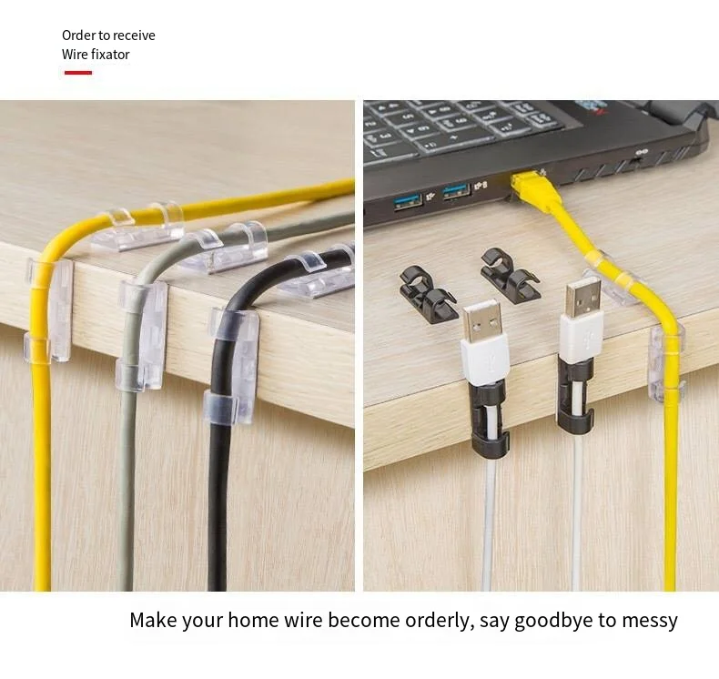 self-adhesive wire organizer Car fixed clip cable sub network cable organizer data cable fixing clip manufacture