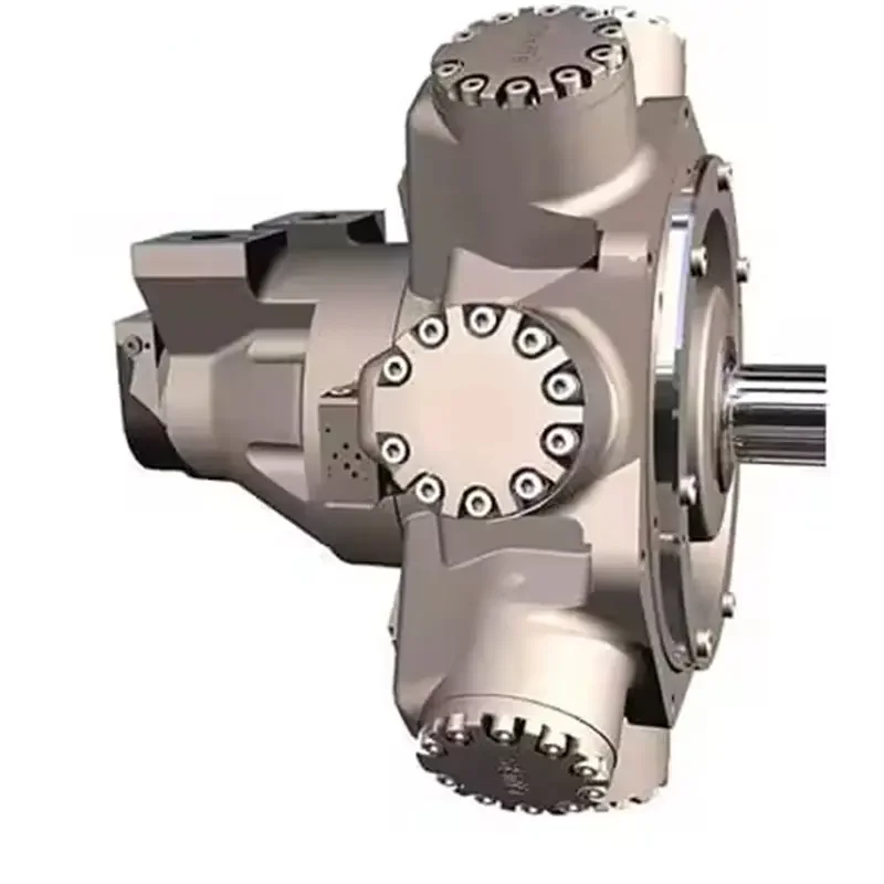 Pemanduan Siri Penuh Motor Hidraulik Piston Jejari Kelajuan Rendah Kekuatan Kilas Tinggi Motor Piston Hidraulik