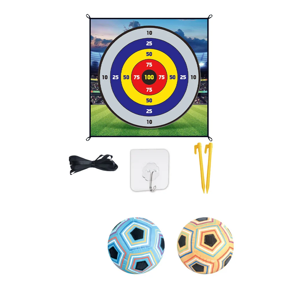Kit De Foot D’Intérieur Pour Enfants – But Pliable En Flanelle Avec Ballon, Crochets Et Rubans – Idéal Jardin Ou Maison