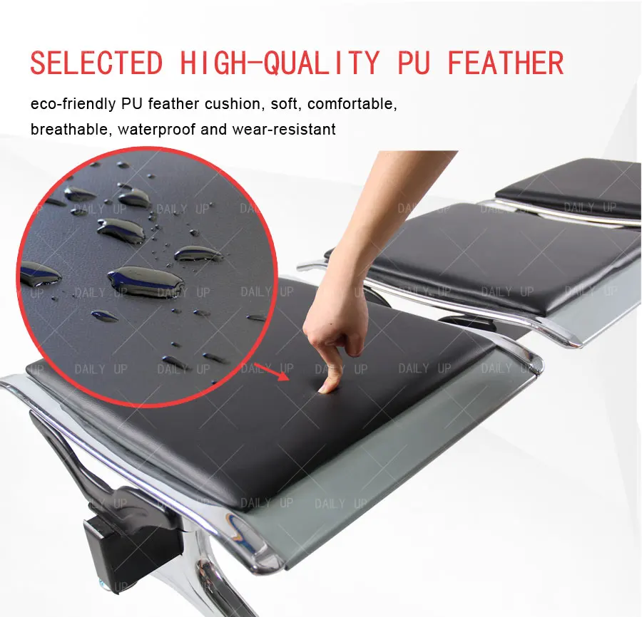 Public Backless Waiting Chair With Cushion hospital waiting room chairs