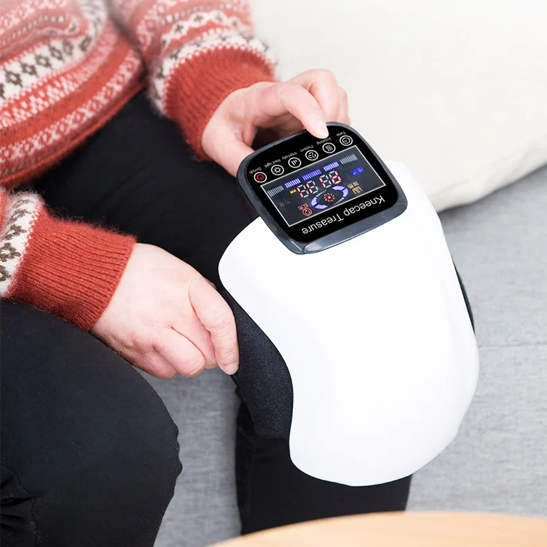 Smart Pain Relief Knee Massager with Large Touch Panel  Red Light Knee Massager with Air Pressure Heat Vibration for Joints