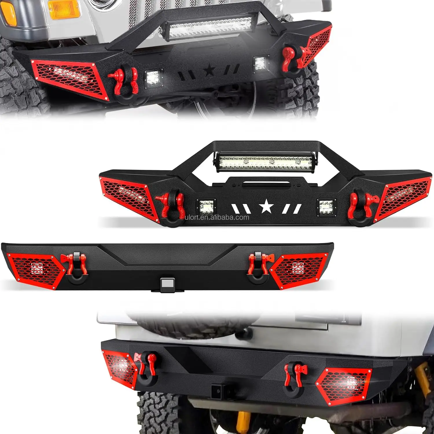 Factory Price Oem Front And Rear Bumper Fit 1987-2006 Jeep Wrangler Yj ...