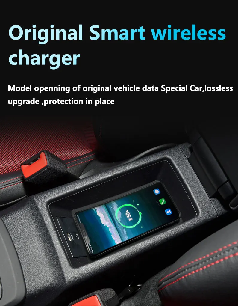 For Audi Q2L 2017-2023 Car Qi Wireless Charger Fast Cell Phone