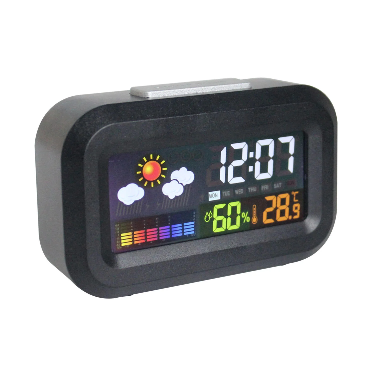Portable Small Pocket Home Desktop Weather Clock Travel Electronic Digital Color Screen Weather Forecast Clock