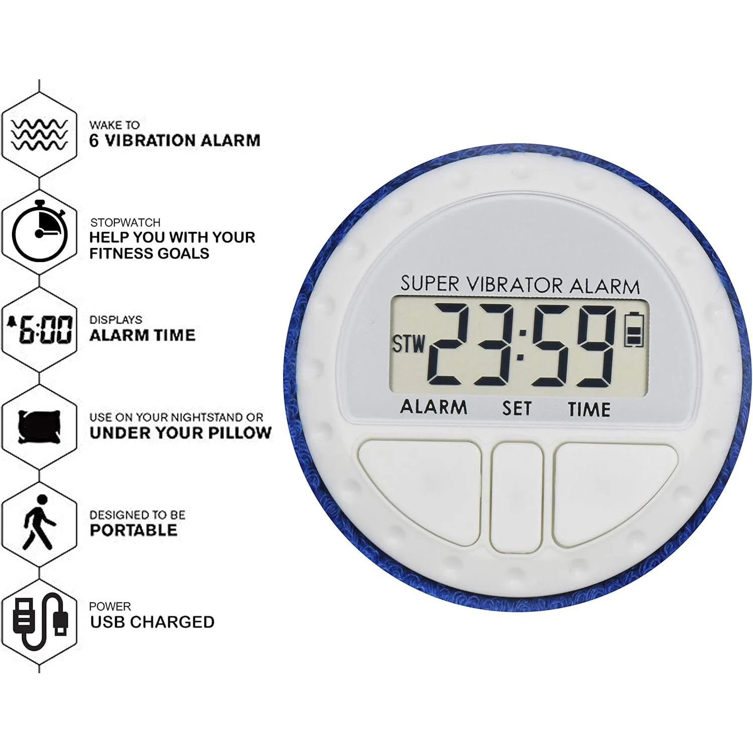 Fascia sveglia vibrante sveglia, sveglia silenziosa sveglia da