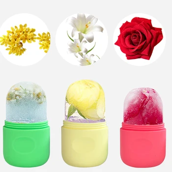 Customized Silicone Ice Cube Contouring Face Message Roller Skincare Tool Silicone Facial Ice Globes Roller