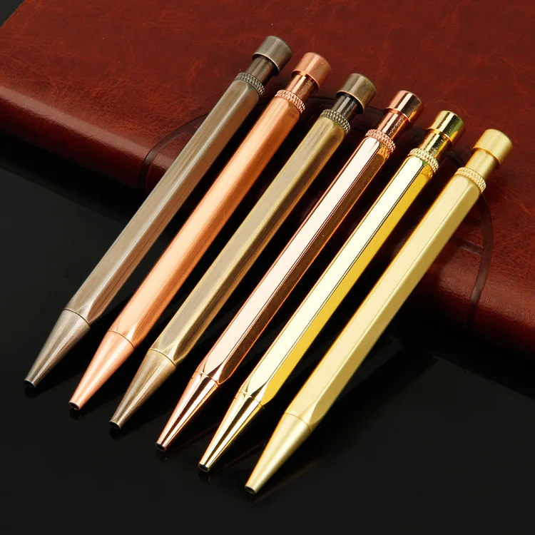 HANDMADE COPPER and BRASS Ballpoint Pen sale - Personalized Unique Gift - Rosegold Minimalistic Metal Pen