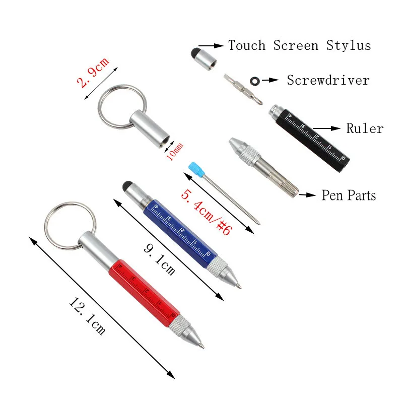 6 in 1 mini multi-functional pen