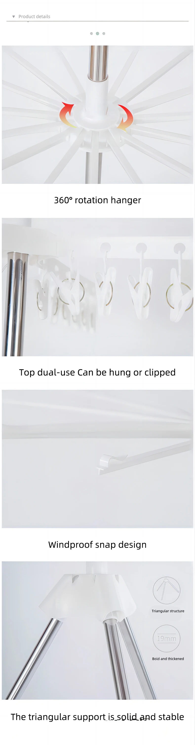 Baby Clothes Layered Drying Rotating Multilayer Plastic Floor Hanger