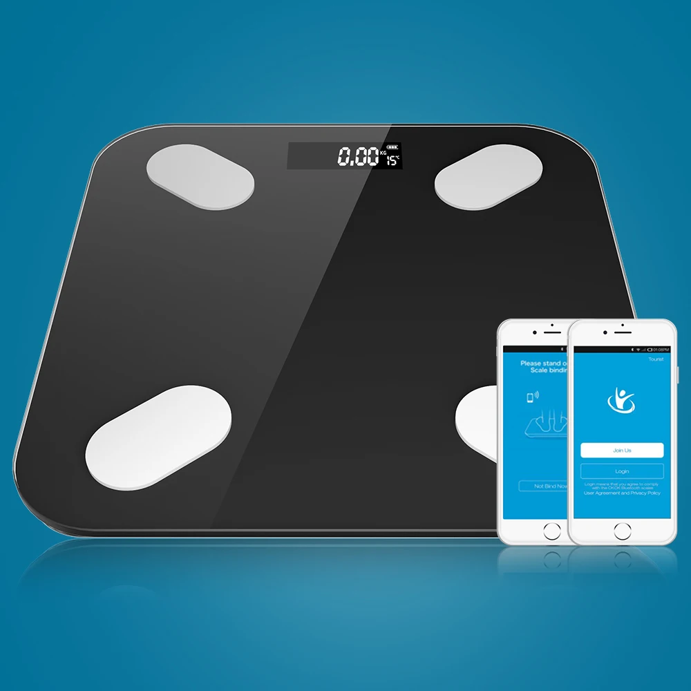 Jumon Bmi Bathroom Scale With Smartphone App Stepon Technology Bilancia Digitale Glass Smart