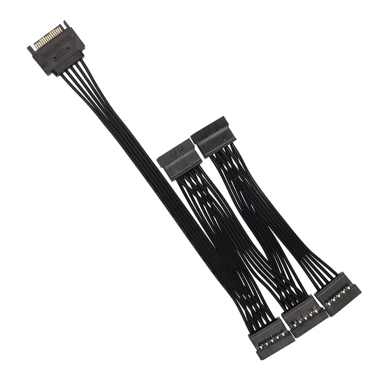 thumbnail image 2 of JOYJOM SATA Power Splitter Cable: 15 Pin SATA To 4 SATA 4X Serial ATA Power Adapter Splitter 2 of 9