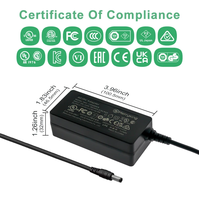 Global Certificates CE LCD EMC Desktop PoUL1310 Class 2 Led Power Supply 1a 2a 3A 4A 5A 6a 8a 10a 15a 20a 12v 24v Power Adapter