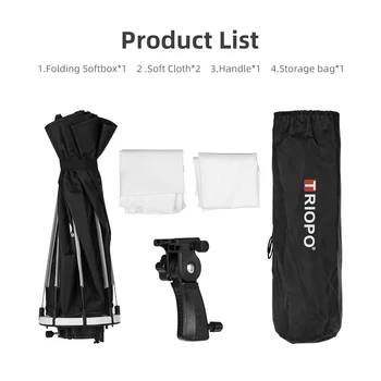 TRIOPO KS2-65 Photographi Lightbox KS65cm Foldable Octagon Softbox Bracket Mount Soft Box for Godox Yongnuo Speedlite detail image