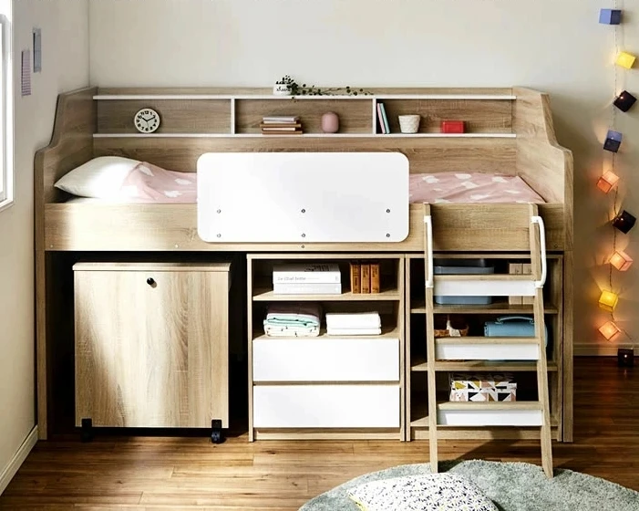 Multi-Functional Japanese-Style MDF Material Kids' Beds for Children and Adults
