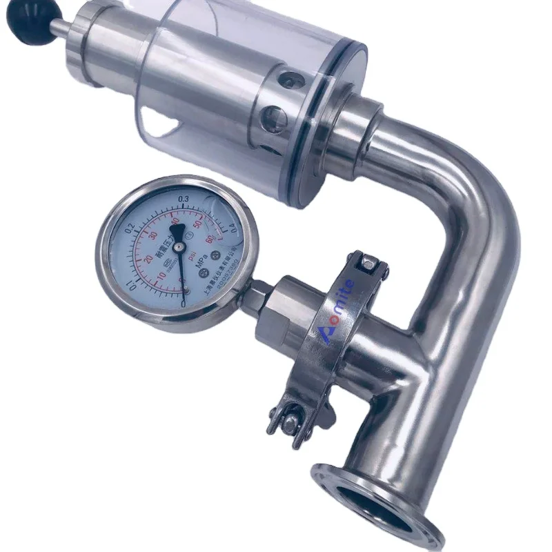 ТК, клапан для отжима с манометром, оборудование для брожения пива, трехзажимной клапан, 100 л 0,2-2,2 бар AISI304