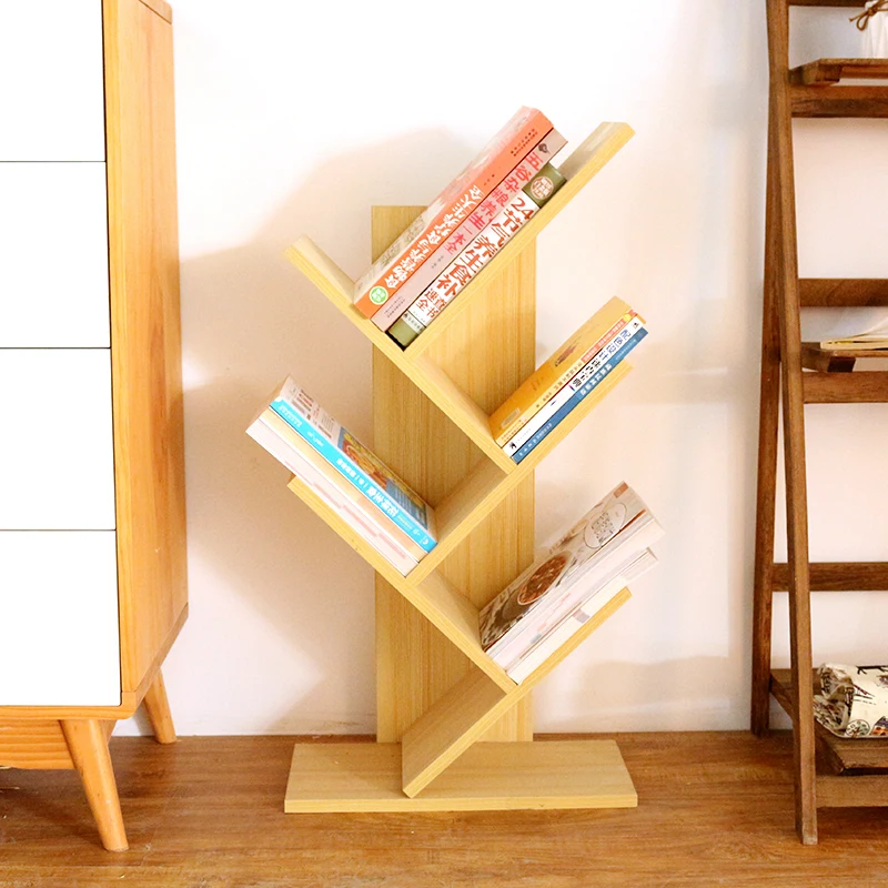 Оптовая продажа ассиметричный дизайн современная деревянная полка для книг антикварные книжные полки в форме дерева