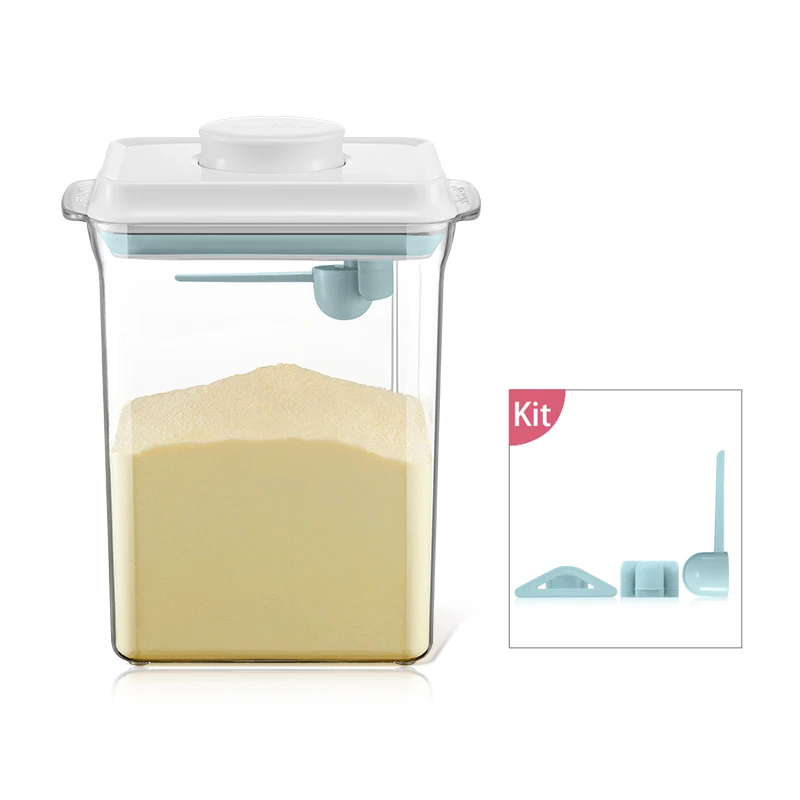 Ankou - Air Tight Milk Powder Container - Rectangle (2300ml) *White*