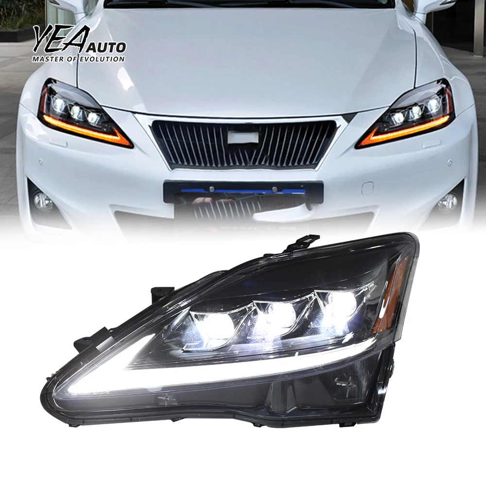Headlight Head Light LED 3 Lens Headlights Car Headlamp for Lexus IS IS250 IS350 Head Lamps 2006 - 2012 Plug and Play