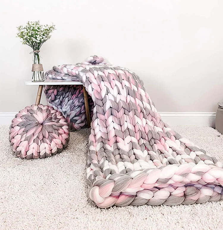 where to buy chunky knit blanket yarn