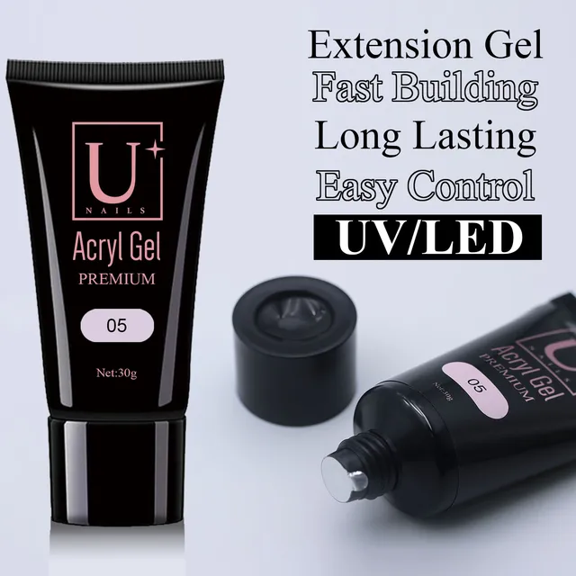 China Suppliern Pink Poly  Acry Gel private label  30g/60g soak off poly nail gel for quick extend nails