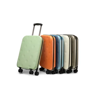 Collapsible Suitcase Carry on Luggage Scratch Water Impact Resistant Hard Shell Green Travel Suitcase Folding Trolley Case